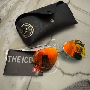 Ray-Ban gold frame Orange Sunglasses Accessories